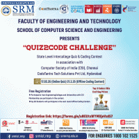Quiz2Code Challenge 2025 State Level Intercollege Quiz & Coding Contest Poster